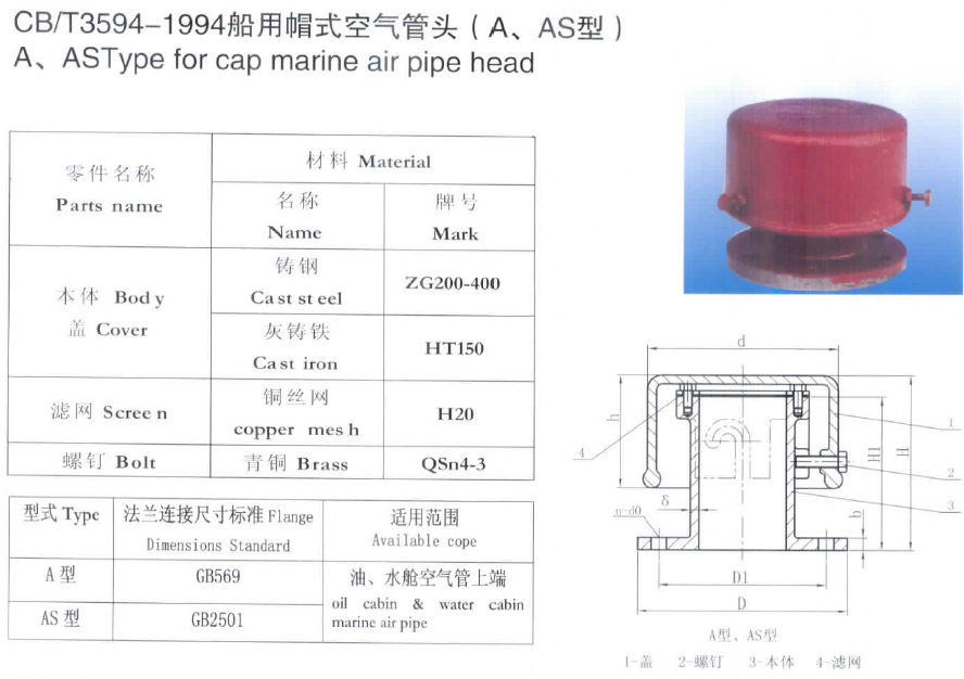 A/AS型空气管头